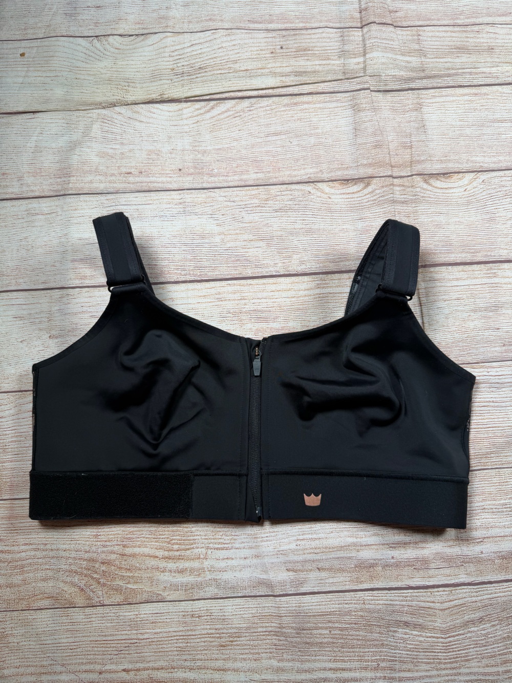 SHEFIT 3Luxe Black Front-Zip Flex High Support Sports Bra